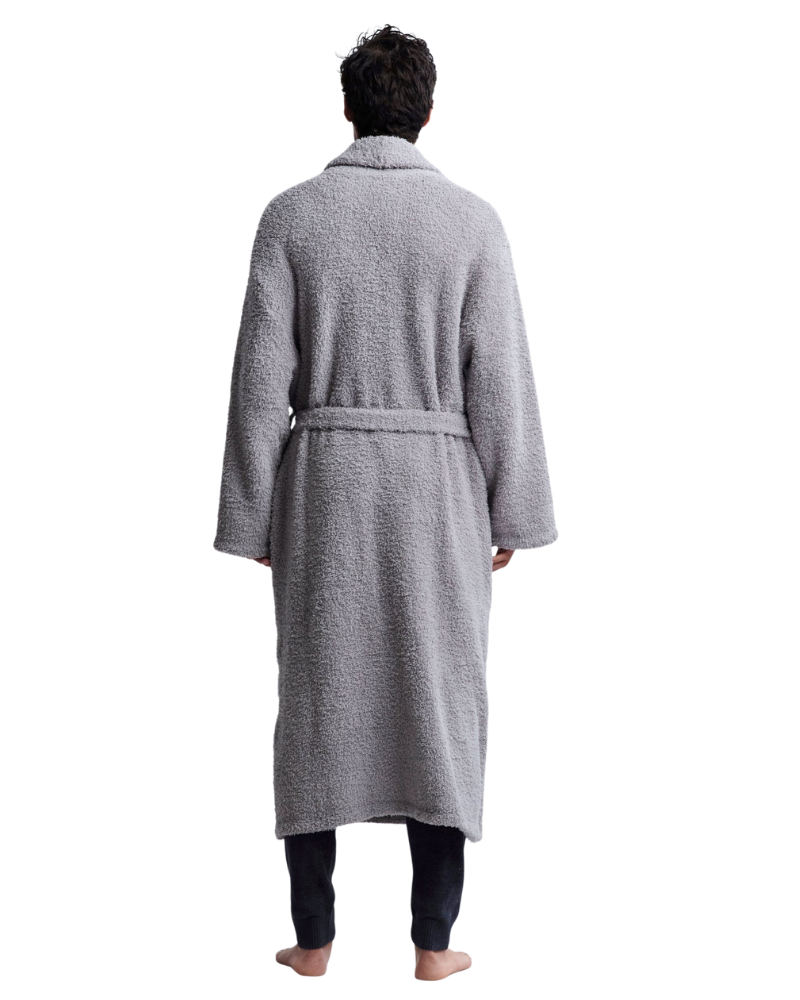 Barefoot Dreams B509 Dove Grey CozyChic Robe Myselflingerie.com