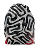 It's Younique OB-ZEB-RDWH Red/White Zebra Print Pre-Tied Open Back Bandanna with Velvet Grip Myselflingerie.com