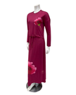 Mega Dreams 357553 Burgundy Pink Flower Modal Nursing Nightgown Myselflingerie.com
