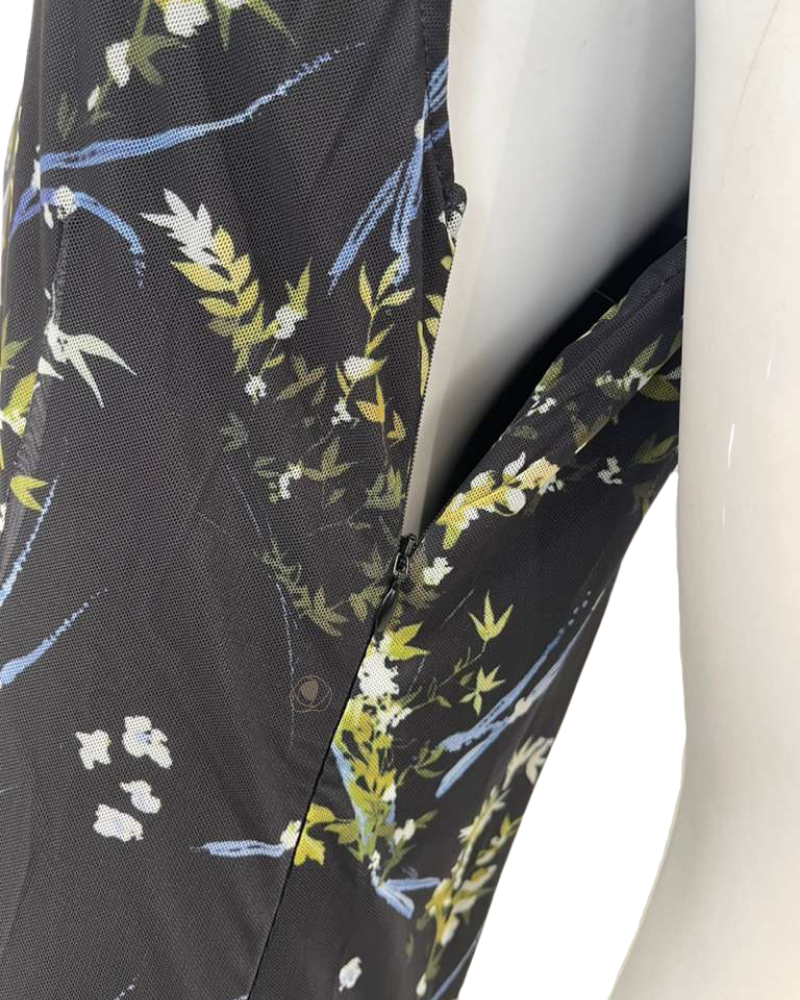 ORD DNV26807 + TRV26817 Black Princess Floral Tulle Satin Blouse and Jumper Lounger Robe Set / Nursing Friendly Myselflingerie.com