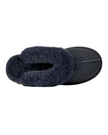 UGG 5125 Dark Indigo Coquette Clog Suede Slippers with Fur Trim Myselflingerie.com