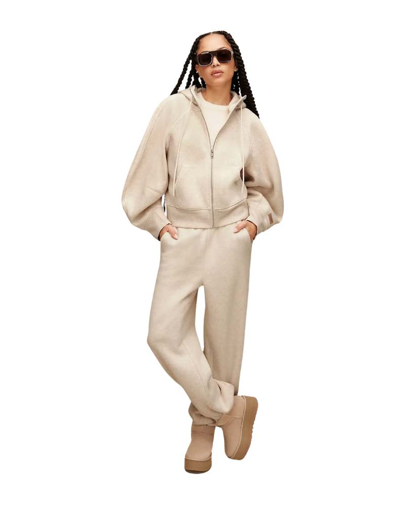 UGG Sand Heather Classic Full-Zip Hoodie Myselflingerie.com