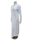 Chicolli N5288-C White Signature Cotton Coverall Nursing Nightgown Myselflingerie.com