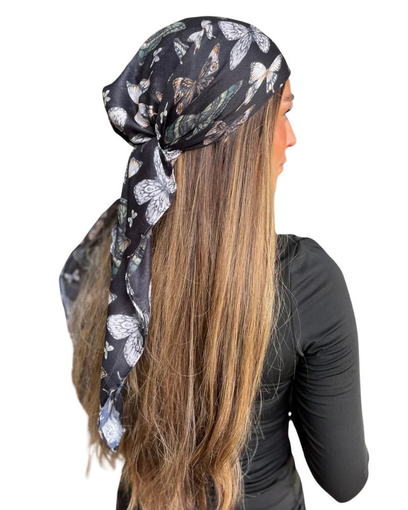 Scarf Bar Winter Butterfly Square Scarf with Invisible Grip Myselflingerie.com