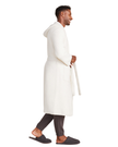 Barefoot Dreams BDUCC20869 Cream CozyChic Ribbed Hooded Robe Myselflingerie.com