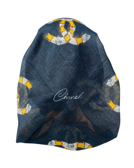 It's Younique OB-CC-YE Yellow Designer Inspired Metallic Pre-Tied Open Back Bandanna with Velvet Grip Myselflingerie.com