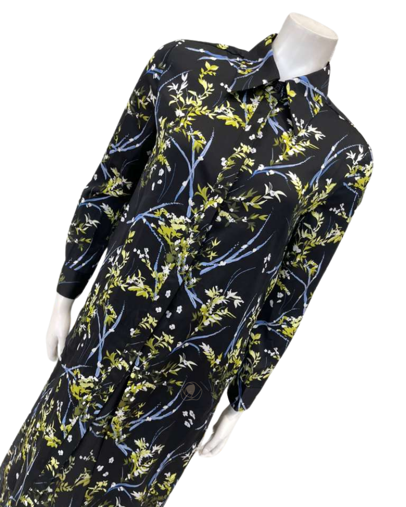 ORD DNV26807 + TRV26817 Black Princess Floral Tulle Satin Blouse and Jumper Lounger Robe Set / Nursing Friendly Myselflingerie.com