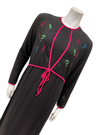 Mega Dreams 357541 Black and Fuchsia String Modal Nursing Nightgown Myselflingerie.com