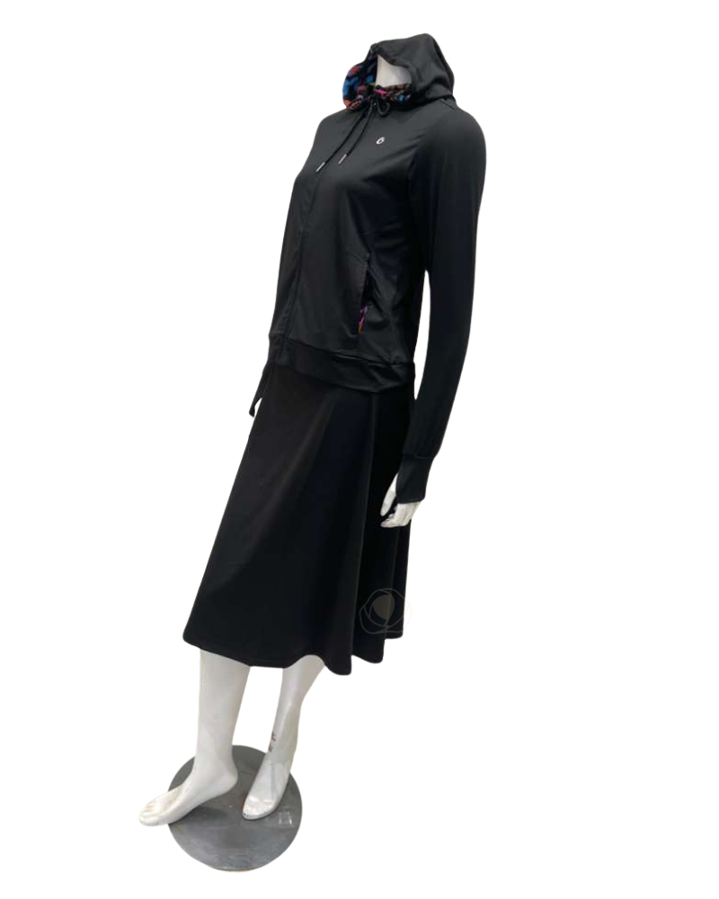 ORD TRS26W7049 + SRS26W7051 Patterened Active/Swim Hoodie and Skirt Set Myselflingerie.com