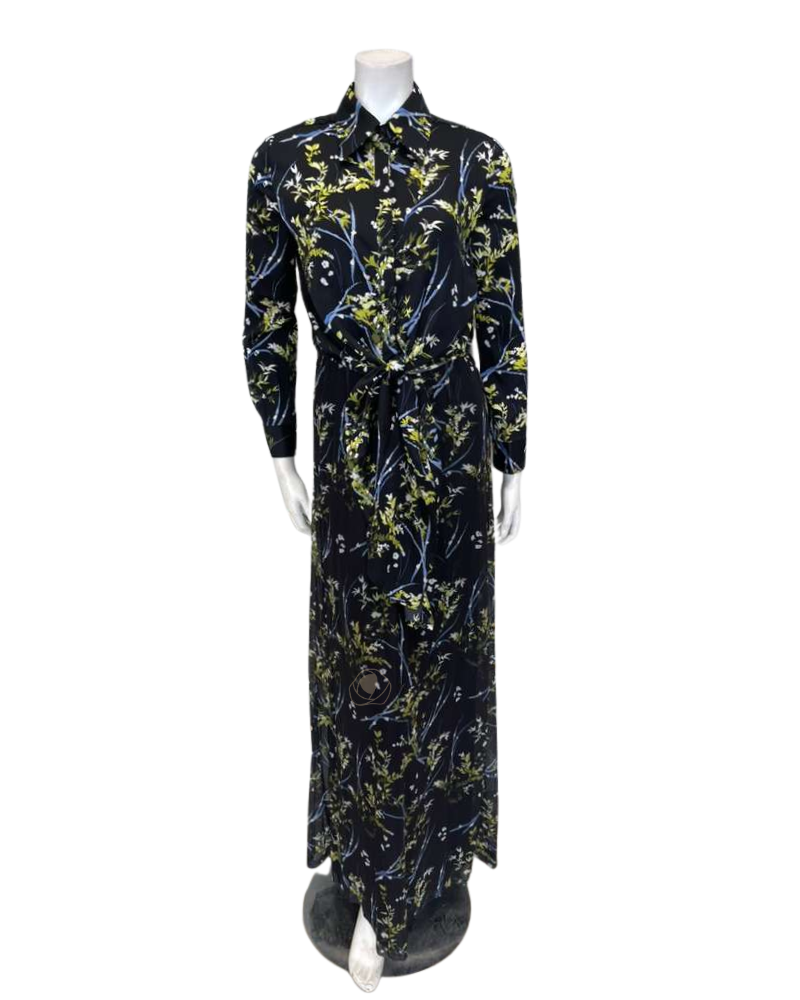 ORD DNV26807 + TRV26817 Black Princess Floral Tulle Satin Blouse and Jumper Lounger Robe Set / Nursing Friendly Myselflingerie.com