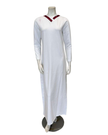Chicolli White Leopard Lace Pull On Cotton Nightgown Myselflingerie.com