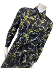 ORD DNV26807 + TRV26817 Black Princess Floral Tulle Satin Blouse and Jumper Lounger Robe Set / Nursing Friendly Myselflingerie.com