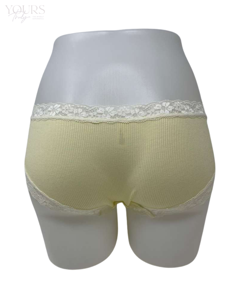 Love Libby C124 Flan Rib Modal Cheeky With Contrast Lace Myselflingerie.com