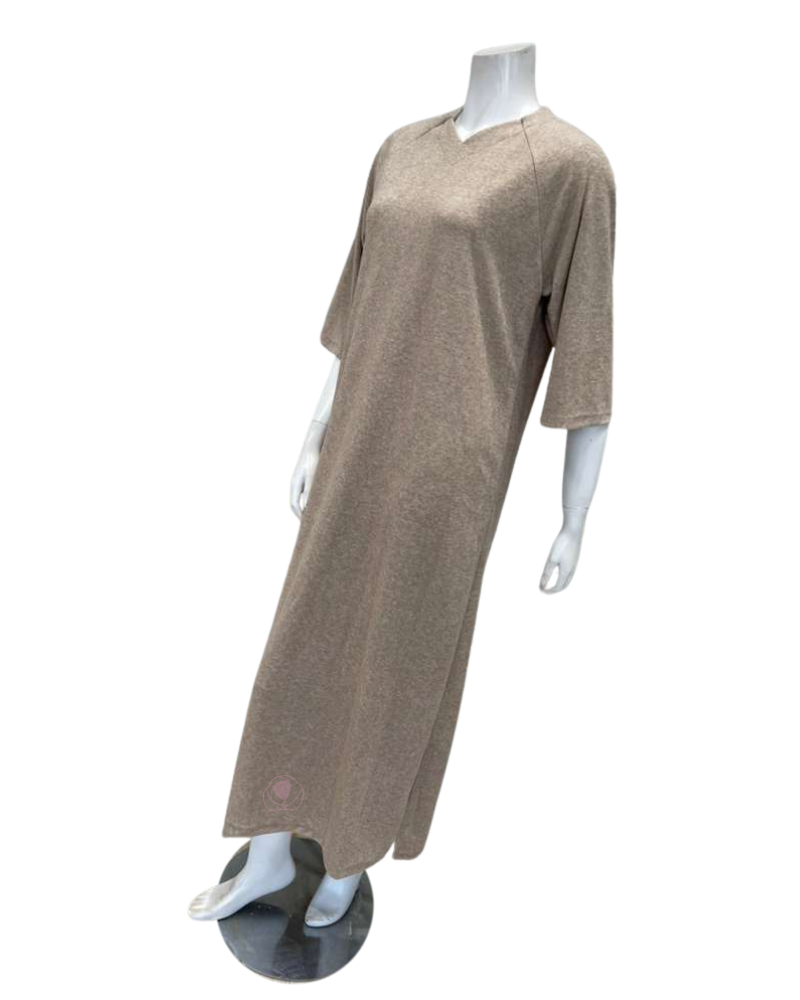 Jackie O'Loungewear CVRUP-TN Tan Pull on Terry Lounger Myselflingerie.com