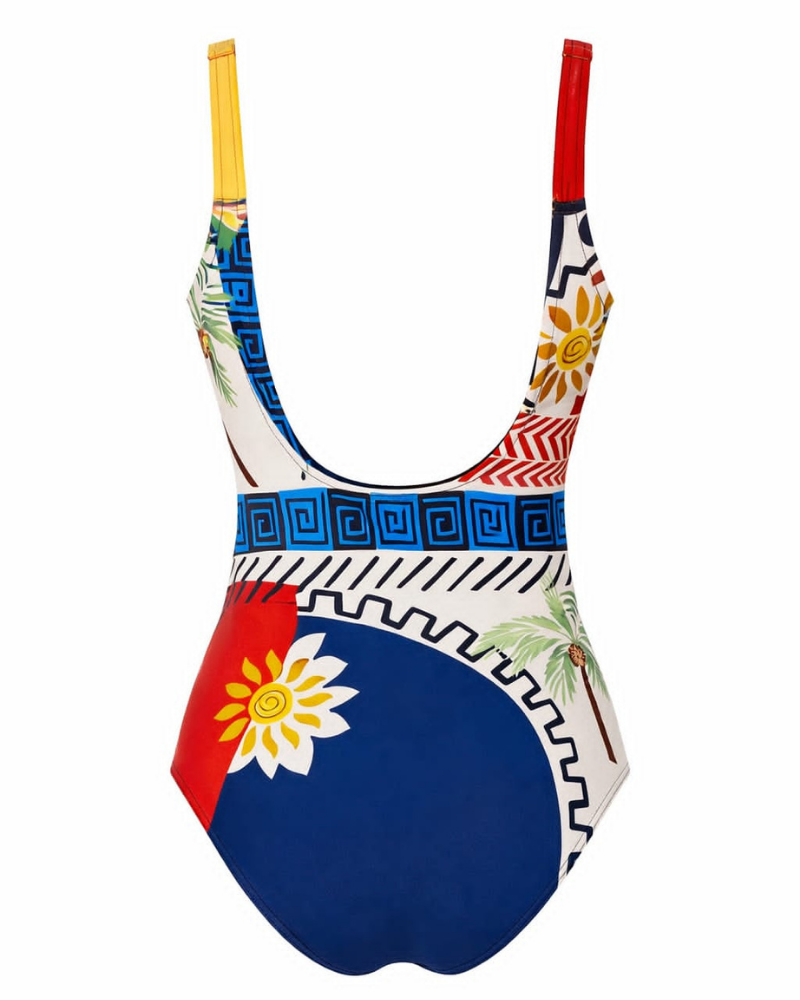 Gottex 26PS137 Multicolor Posatino Round Neck Swimsuit Myselflingerie.com