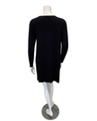 Jackie O'Loungewear Black V Neck Lace Long Sleeves Modal Nightshirt Myselflingerie.com