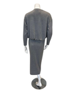 Jackie O' DRWSTRNG-2PC-GRY Grey Drawstring Lounger Top & Skirt Set Myselflingerie.com