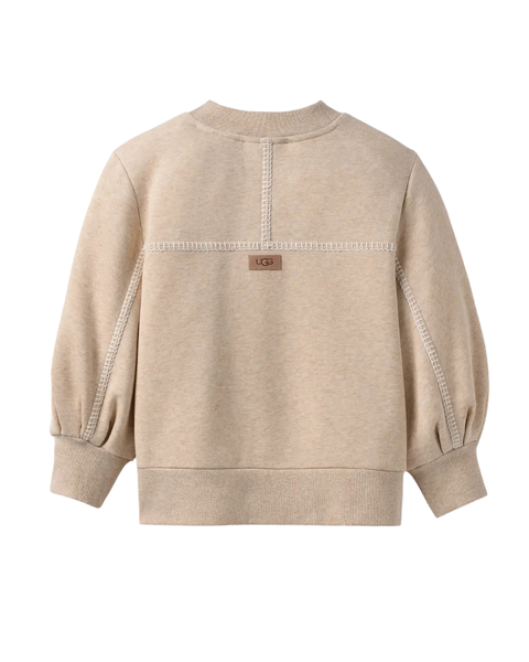 UGG Sand Heather Classic Puff Sleeve Top Myselflingerie.com