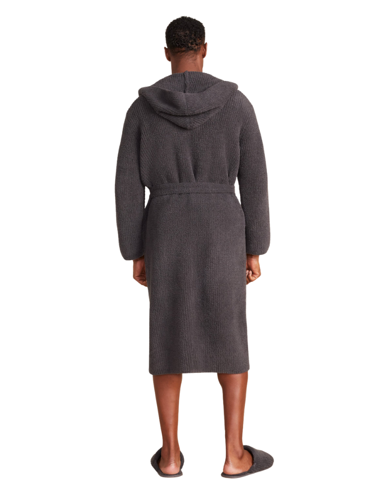Barefoot Dreams BDUCC20869 Carbon CozyChic Ribbed Hooded Robe Myselflingerie.com