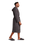 Barefoot Dreams BDUCC20869 Carbon CozyChic Ribbed Hooded Robe Myselflingerie.com