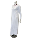 Chicolli White Leopard Lace Pull On Cotton Nightgown Myselflingerie.com
