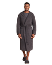 Barefoot Dreams BDUCC20869 Carbon CozyChic Ribbed Hooded Robe Myselflingerie.com