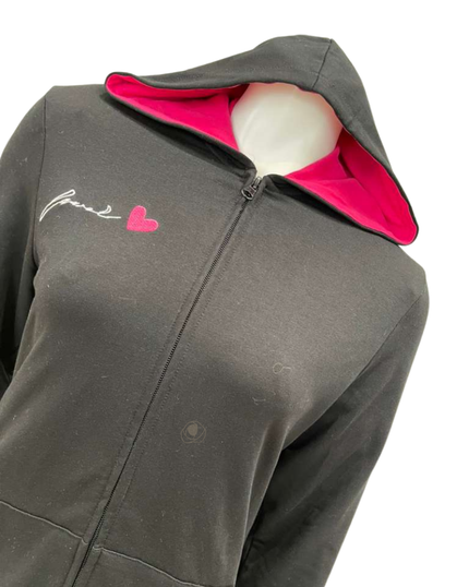 Mode Everyday SP5193 Black Laurel Pinkstitch Hoodie Myselflingerie.com