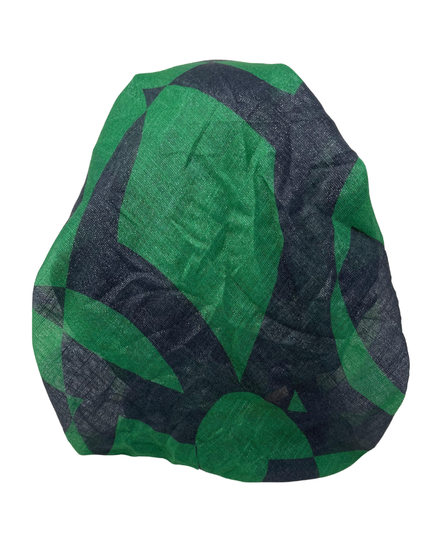 It's Younique OB-SHIM-GRB Green/Black Mix Shimmer Pre-Tied Open Back Bandanna with Velvet Grip Myselflingerie.com