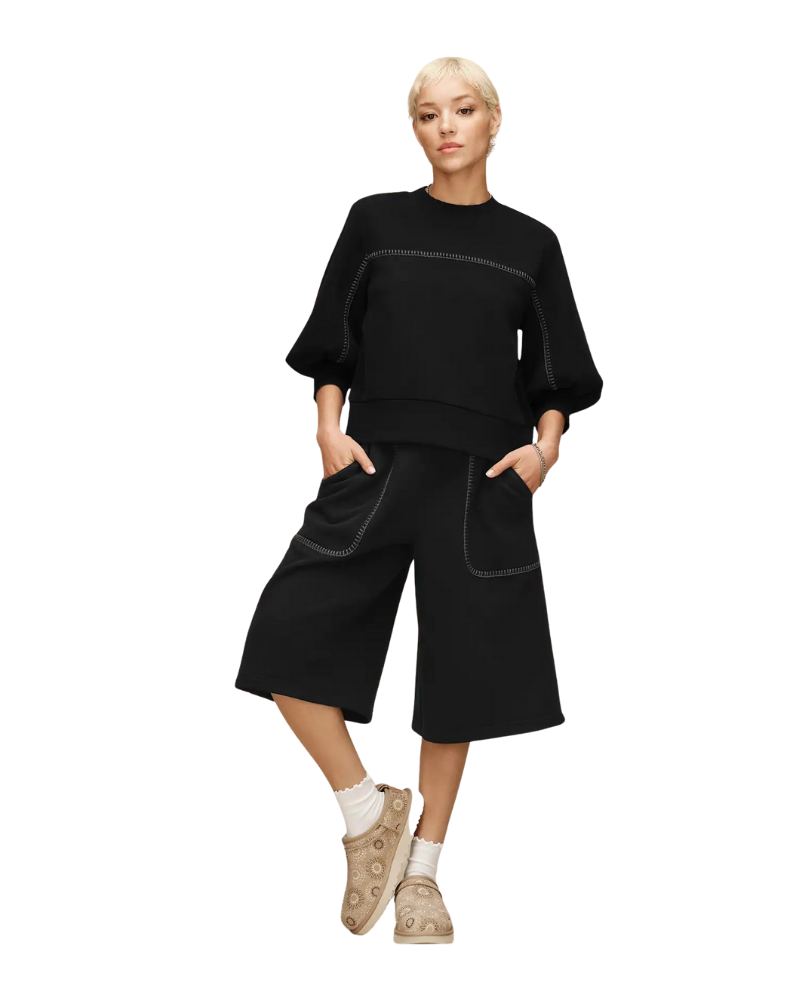 UGG 1175124 Black Classic Puff Sleeve Top Myselflingerie.com