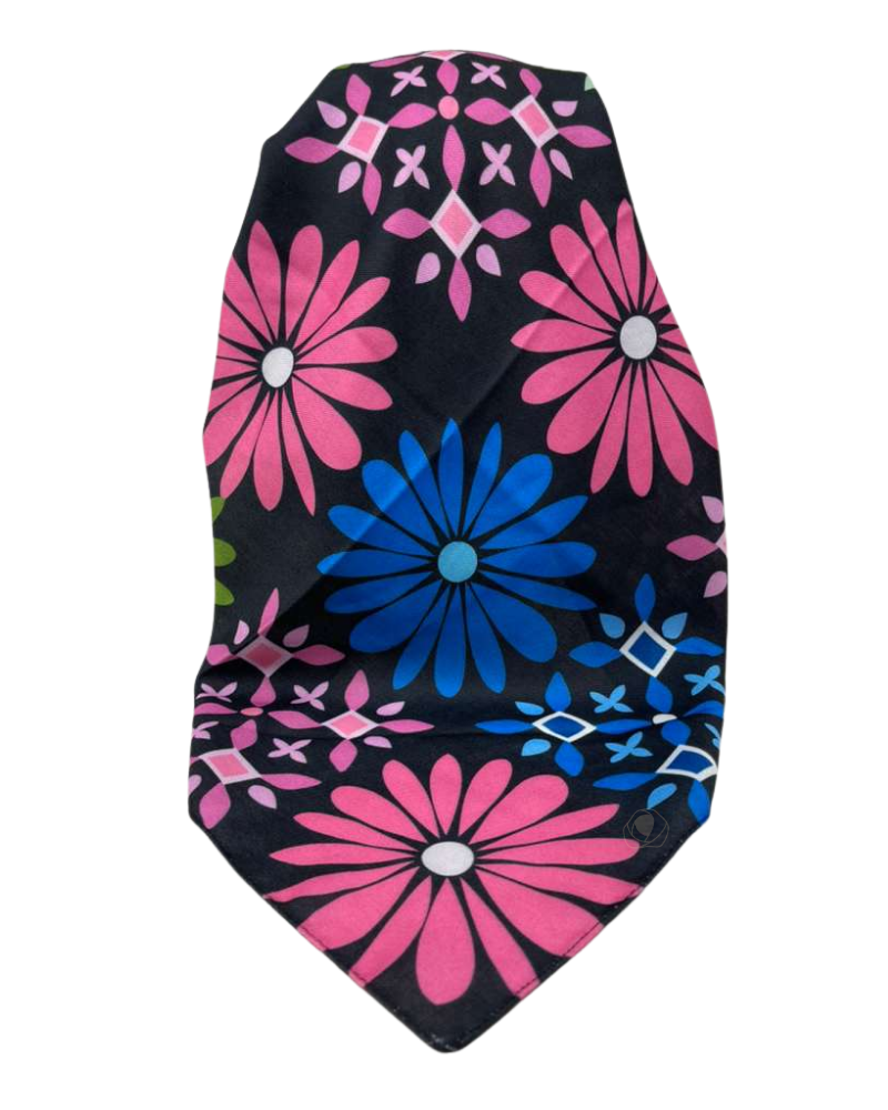 It's Younique Jumbo Bold Flowers Pre-Tied Open Back Bandanna with Velvet Grip Myselflingerie.com