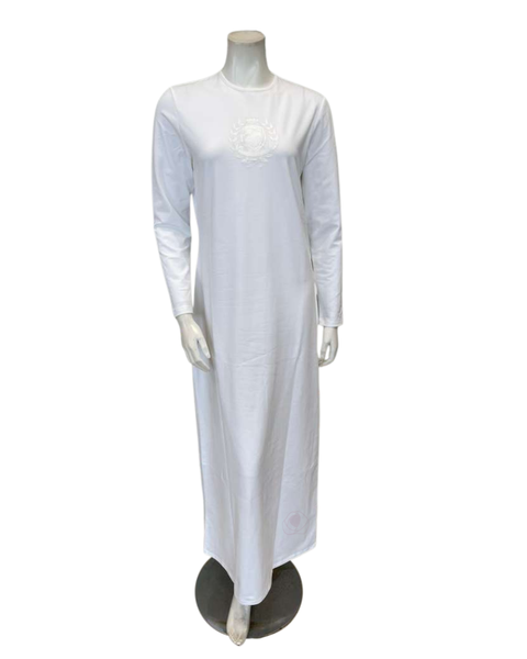 Chicolli White Signature Pull On Cotton Nightgown Myselflingerie.com