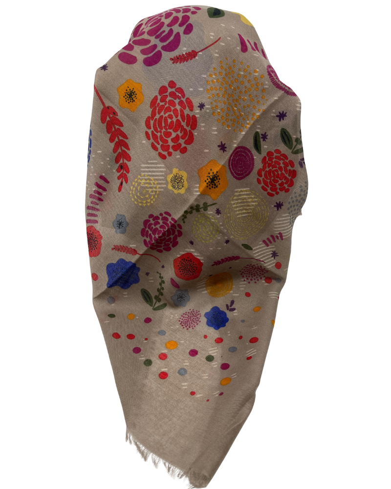 It's Younique OB-ABS-TN Tan Abstract Pre-Tied Open Back Bandanna with Velvet Grip Myselflingerie.com