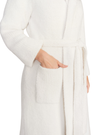 Barefoot Dreams BDUCC20869 Cream CozyChic Ribbed Hooded Robe Myselflingerie.com