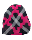 It's Younique Pink Zig Zag Shimmer Pre-tied Open Back Bandanna with Velvet Grip Myselflingerie.com