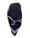 Ahead VT2804 Black/Purple Twist and Tied Versatile Style Long Tails Open Back Pre-Tied Bandanna Myselflingerie.com