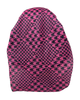 It's Younique OB-HOUND-HPBK Hot Pink/Black Houndstooth Shimmer Pre-Tied Open Back Bandanna with Velvet Grip Myselflingerie.com