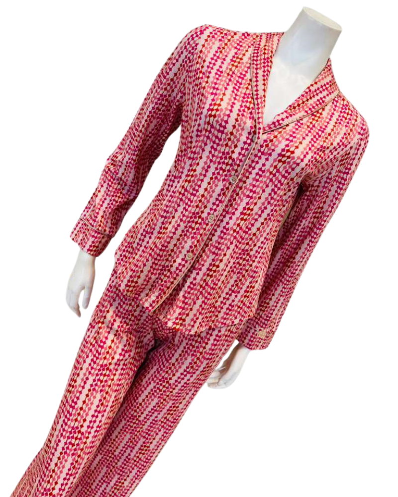 Cosabella PIMAP9648 Heart Strings Pima Lusso Cotton Blend Long Sleeve Top & Pants Pajamas Set Myselflingerie.com