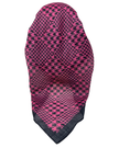 It's Younique OB-HOUND-HPBK Hot Pink/Black Houndstooth Shimmer Pre-Tied Open Back Bandanna with Velvet Grip Myselflingerie.com