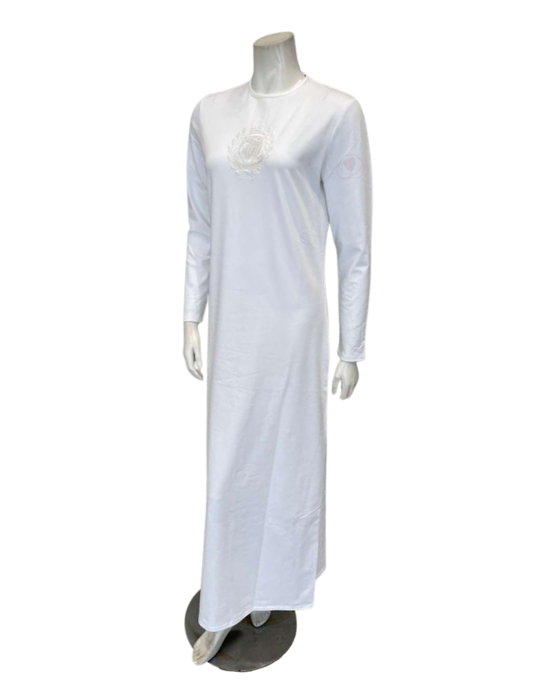 Chicolli White Signature Pull On Cotton Nightgown Myselflingerie.com