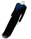 Severine Boutik Royal Blue Royal Scroll Modal Nursing Nightgown Myselflingerie.com