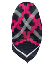It's Younique Pink Zig Zag Shimmer Pre-tied Open Back Bandanna with Velvet Grip Myselflingerie.com