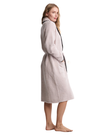 Barefoot Dreams BDUCC25947 Stone CozyChic Blanket Stitch Robe Myselflingerie.com