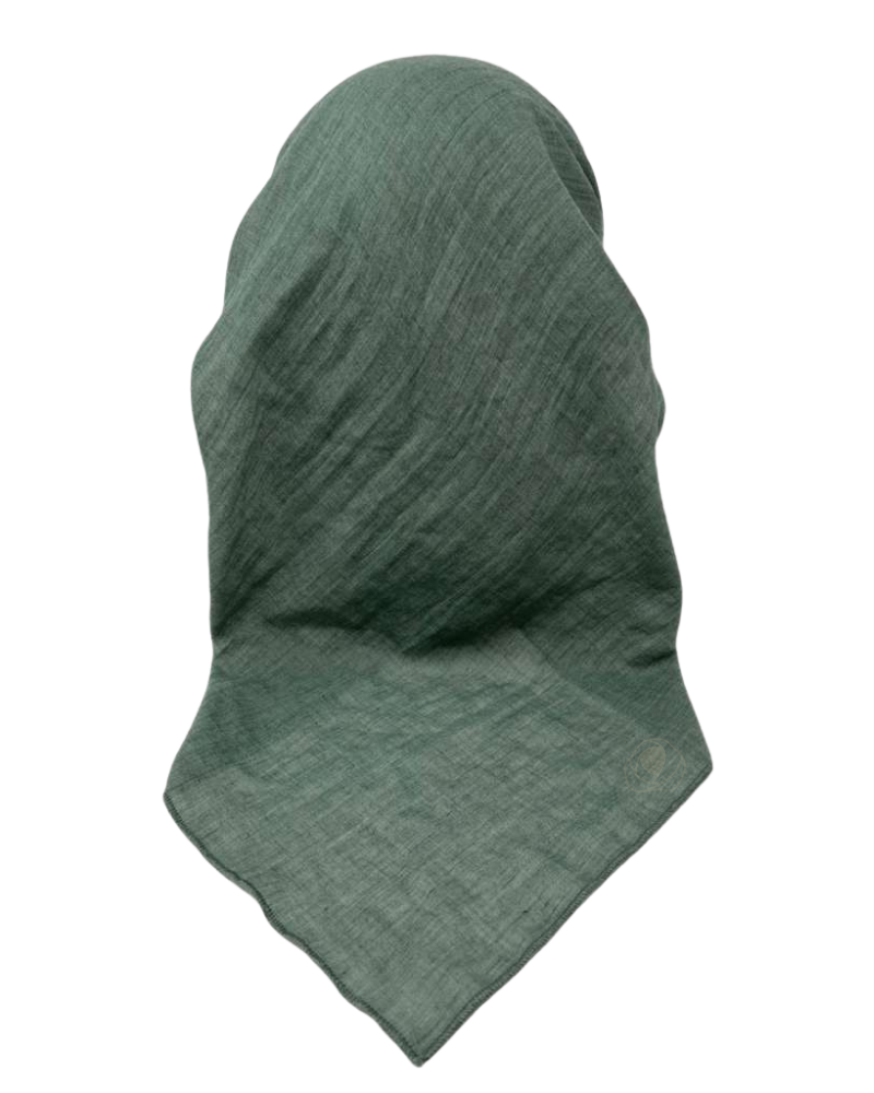 Lizi Headwear IB-TT-26630-OB Solid Muted Green Open Back Adjustable Pre-tied Bandanna with Velvet Grip Myselflingerie.com