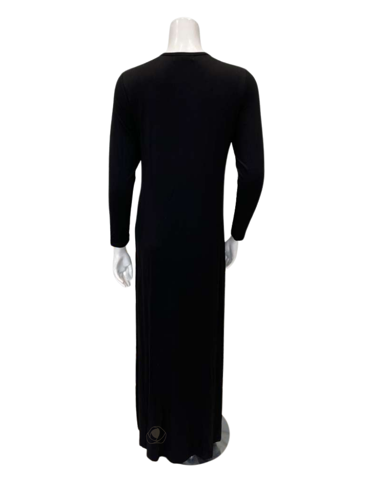 Severine Boutik Royal Blue Royal Scroll Modal Nursing Nightgown Myselflingerie.com