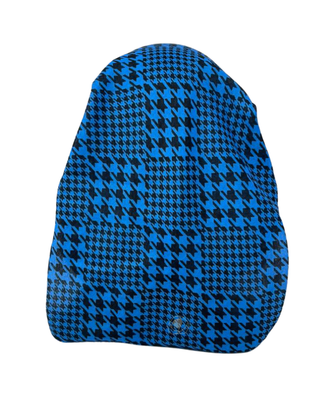 It's Younique OB-HOUND-BLBK Blue/Black Houndstooth Pre-Tied Open Back Bandanna with Velvet Grip Myselflingerie.com