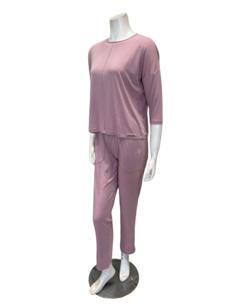 Oh! Zuza M4621 Lilac Comfy Modal Lounge & Capri Pants Pajamas Set Myselflingerie.com