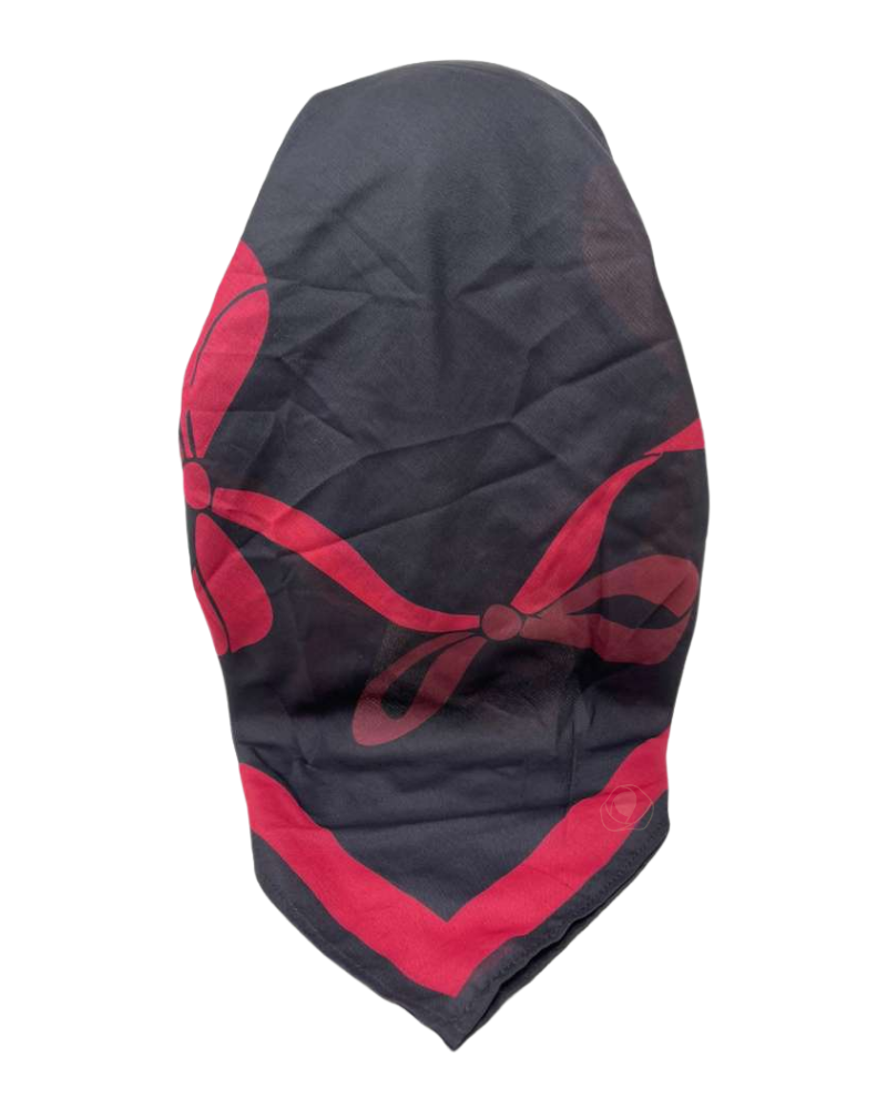 Ahead VT2804 Cherry Pink Twist and Tied Versatile Style Long Tails Open Back Pre-Tied Bandanna Myselflingerie.com