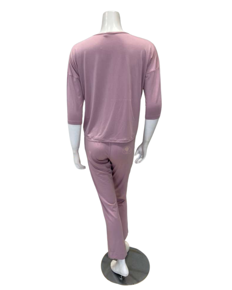 Oh! Zuza M4621 Lilac Comfy Modal Lounge & Capri Pants Pajamas Set Myselflingerie.com