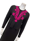 Severine Boutik 411 Fuchsia Royal Scroll Modal Nursing Nightgown Myselflingerie.com