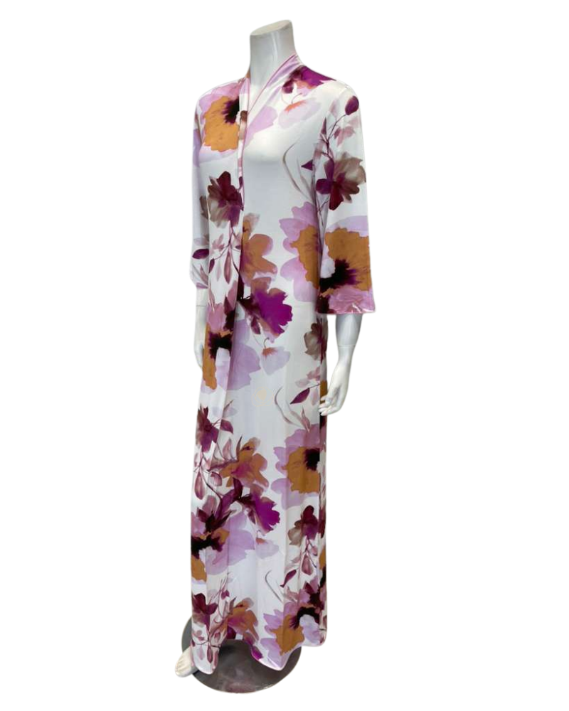 Verdiani 4531 Pink Floral Slight V Pull On Modal Nightgown Myselflingerie.com